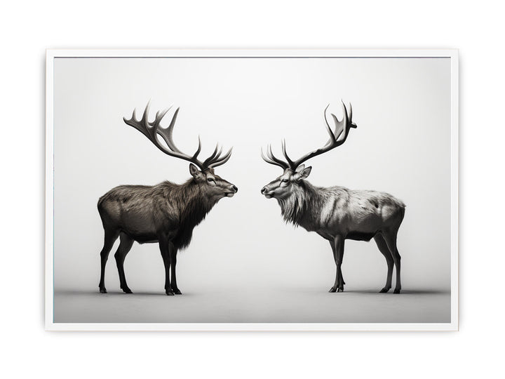 Eye To Eye Stags  Painting