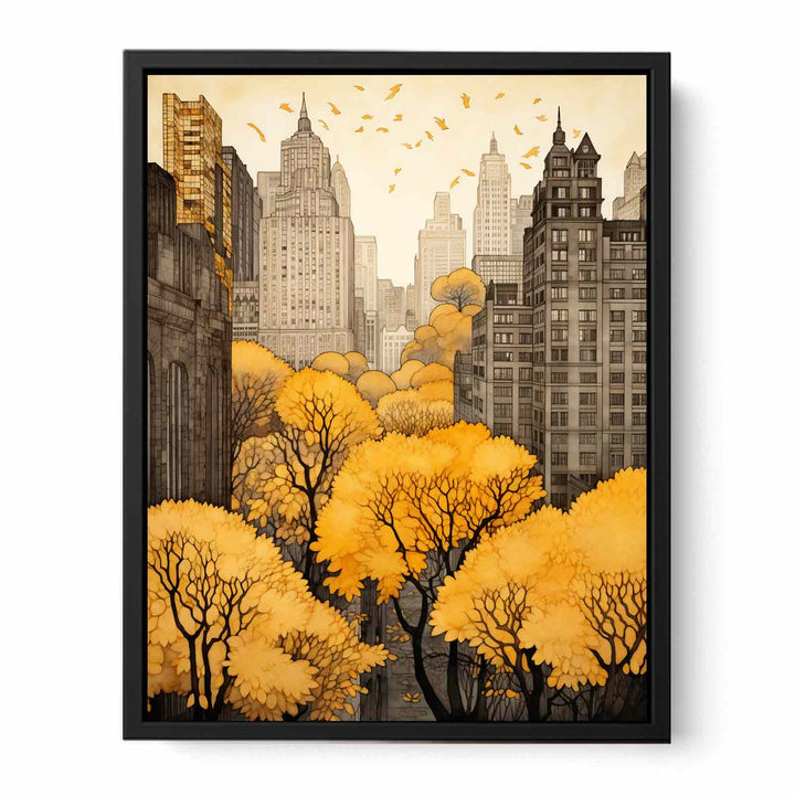New York In Autumn   canvas Print