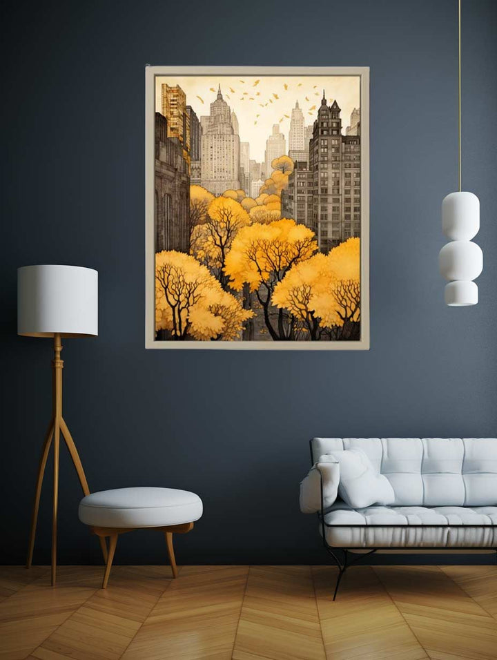 New York In Autumn  Art Print