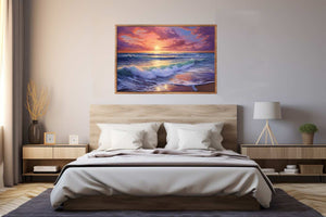 Beach Sunset Painting Art Print