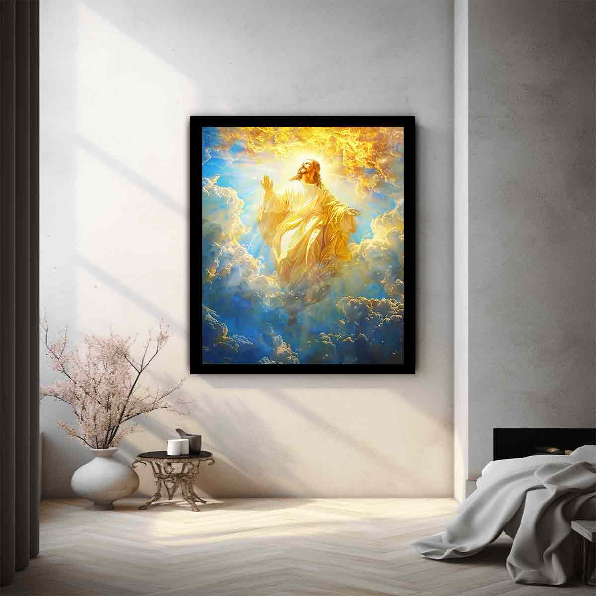 Heavenly Light religious inspirational fine art for bedroom decor.