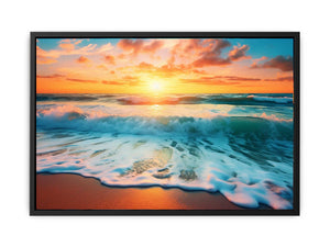 Sunset Beach Painting canvas Print
