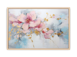 Flower Gold Art framed Print
