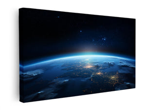 Earth Artwork From Universe canvas Print