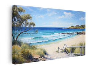 Jetty Beach Art canvas Print