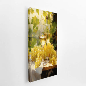 White Wine Painting canvas Print