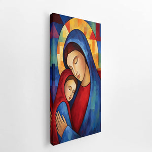 Mother Mary and Jesus canvas Print