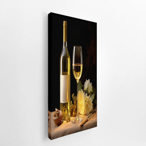 White Wine Artwork canvas Print