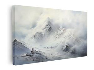 White Mountian Painting canvas Print