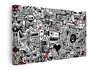 Doodle Drawing canvas Print