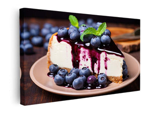Blueberry Cheesecake Poster canvas Print
