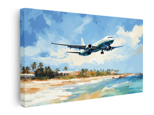 Airplane Art Painting canvas Print