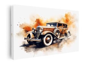 Vinatge Car Old Style Art canvas Print