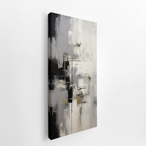 Gray Abstract Wall Art canvas Print