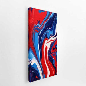 Blue And Red Art canvas Print
