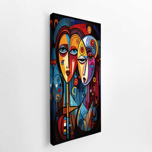Abstract Lovers Framed Art canvas Print