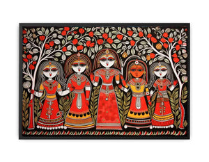 Madhubani Painting Ar 32 canvas Print
