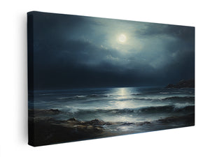 Moonlight Oil Painting Art canvas Print