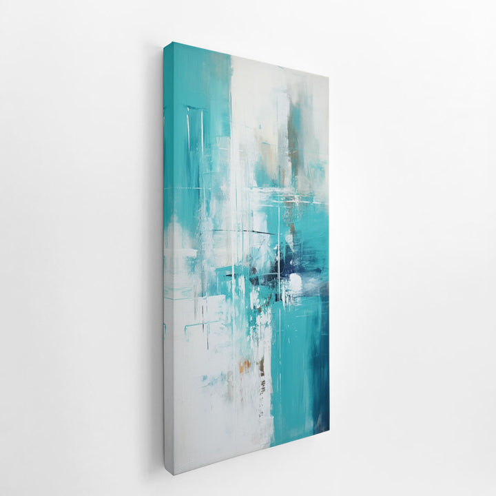 Teal Abstract Painting  canvas Print
