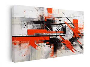 Red Abstract Wall Art canvas Print