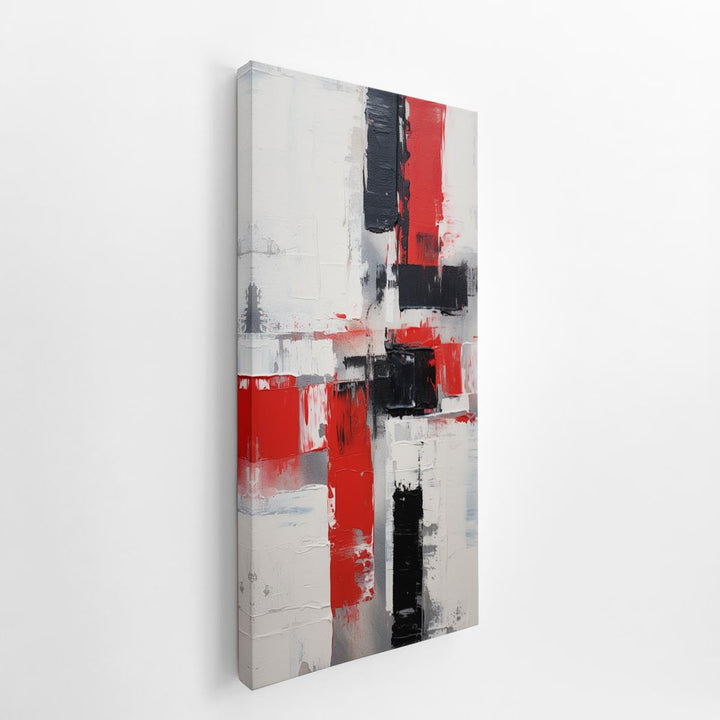 Red White And Black Wall Art  canvas Print