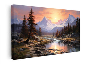 Sunrise In The Sierra canvas Print