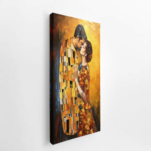 Modern The kiss Painting canvas Print