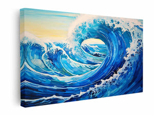 Ocean Waves Painting canvas Print