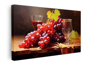Grapes Still Life Painting canvas Print