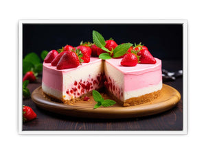 Strawberry Cheesecake Art Painting