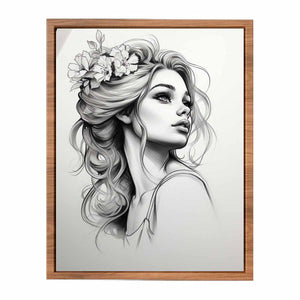 Beautiful Women Sketch Painting