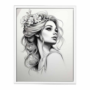 Beautiful Women Sketch Painting