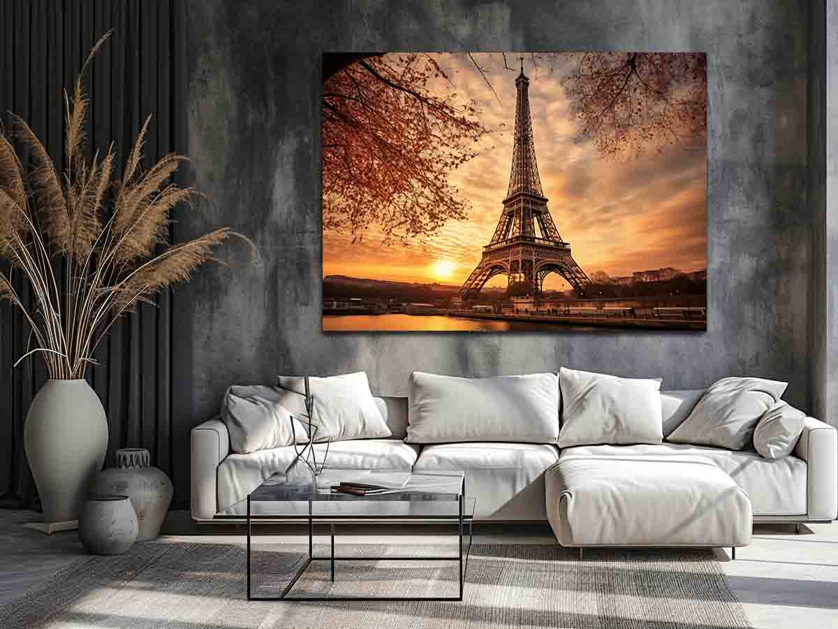 Eiffel Tower Canvas Painting Art Print