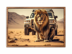 Big Lion In Desert Art Painting