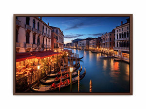Venice Blue Hour Venice canal at blue hour for modern home decor.