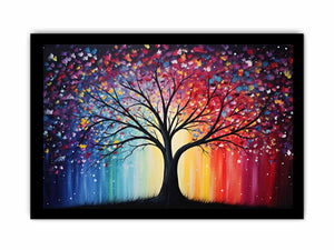 Radiant Midnight Tree colorful abstract tree for modern home decor.