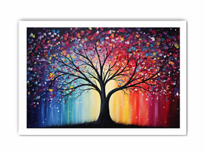Radiant Midnight Tree colorful abstract tree for modern home decor.