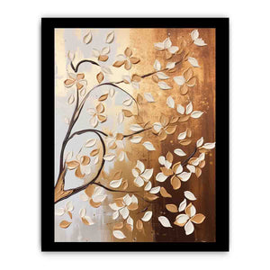 Neutral blossom branch canvas art for elegant bedroom and entryway decor.