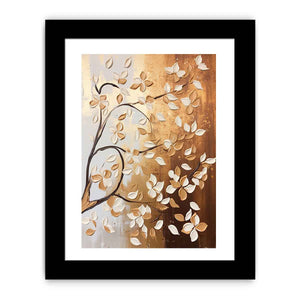 Neutral blossom branch canvas art for elegant bedroom and entryway decor.