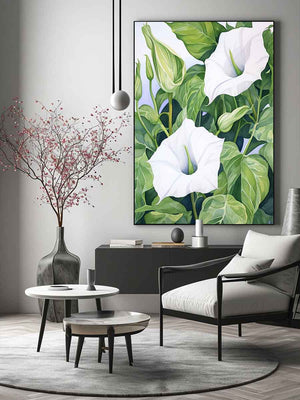 White Garden Trumpets