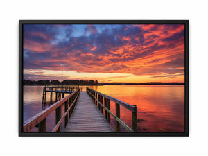 Jetty Sunset Artwork canvas Print
