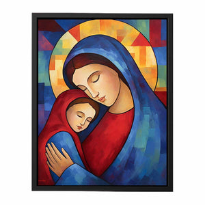Mother Mary and Jesus canvas Print