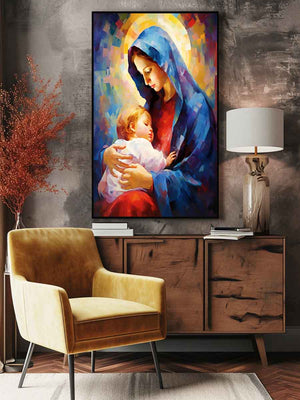 Radiant Madonna Embrace