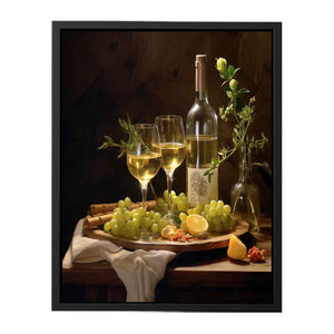 White Wine Still Love canvas Print