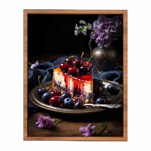 Summer Fruit Cheesecake Painting