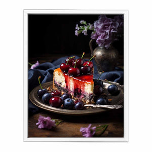 Summer Fruit Cheesecake Painting