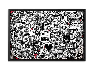 Doodle Drawing canvas Print