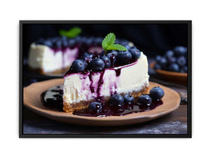 Blueberry Cheesecake Art canvas Print