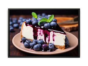 Blueberry Cheesecake Poster canvas Print