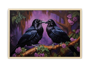 Ravens Painting In Jungle framed Print
